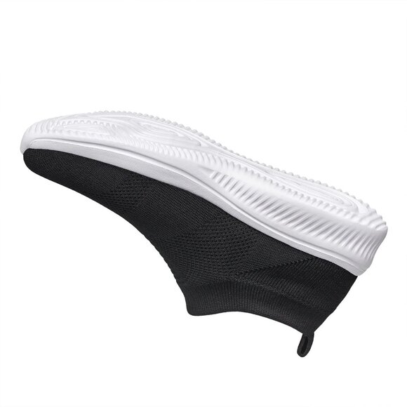 Sillenorth Mens Light Black Sock Sneakers Lightweight Flat Casual Running Shoes - Picture 5 of 7